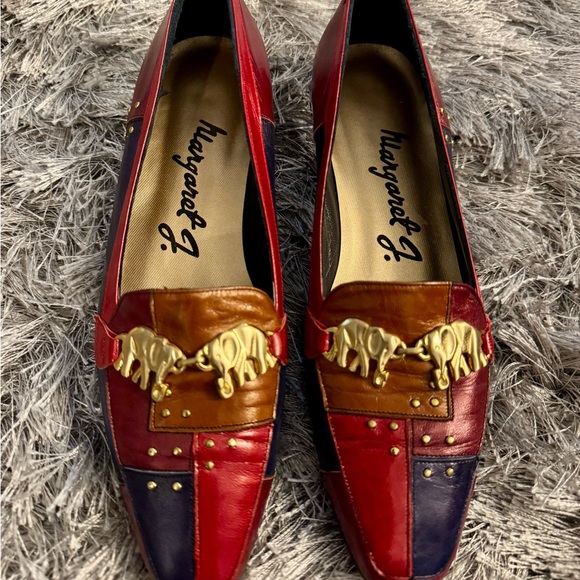 Margaret J Luxury Leather Loafers with Gold Elephant Accents. - Picture 11 of 14